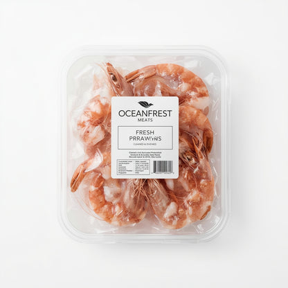 Fresh Prawns (Cleaned & Deveined)